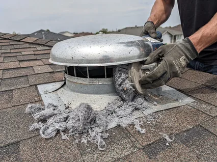 Cleaning Dryer Vent On Roof in Coconut Creek