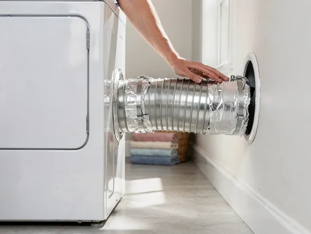 Professional dryer vent hose installation by Coconut Creek Dryer Vent Cleaning in Coconut Creek