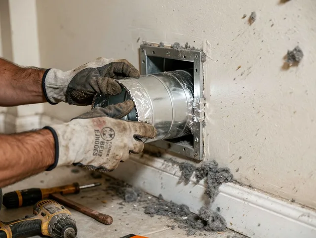 Professional dryer vent repair and installation by Coconut Creek Dryer Vent Cleaning in Coconut Creek